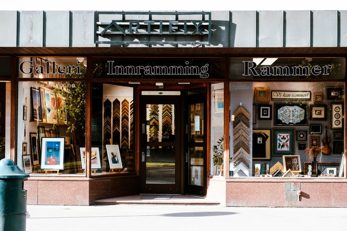 Fasade Artifix galleri og rammeverksted